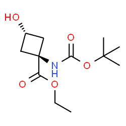 ethyl trans-1-{[(tert-butoxy)carbonyl]amino}-3-hydroxycyclobutane-1-carboxylate picture