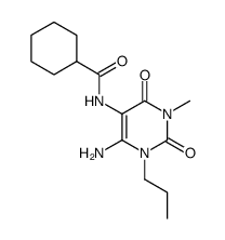 Cyclohexanecarboxamide,N-(6-amino-1,2,3,4-tetrahydro-3-methyl-2,4-dioxo-1-propyl-5-pyrimidinyl)-结构式