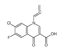 7-chloro-6-fluoro-1,4-dihydro-4-oxo-1-propadienylquinoline-3-carboxylic acid Structure