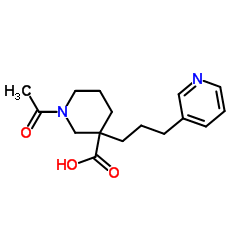 1-Acetyl-3-[3-(3-pyridinyl)propyl]-3-piperidinecarboxylic acid Structure