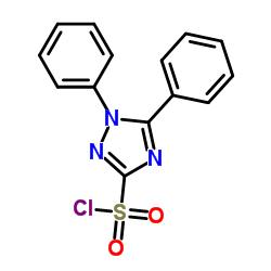 1,5-Diphenyl-1H-1,2,4-triazole-3-sulfonyl chloride结构式