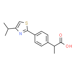 α-Methyl-4-(4-isopropyl-2-thiazolyl)benzeneacetic acid structure