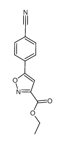 5-(4-cyano-phenyl)-isoxazole-3-carboxylic acid ethyl ester结构式