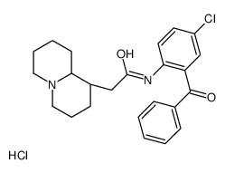 2-[(1S,9aR)-2,3,4,6,7,8,9,9a-octahydro-1H-quinolizin-1-yl]-N-(2-benzoyl-4-chlorophenyl)acetamide,hydrochloride Structure