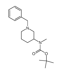 1-benzyl-3-[(t-butyloxycarbonyl)methylamino]-piperidine Structure