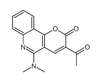 3-Acetyl-5-(dimethylamino)-2H-pyrano(3,2-c)quinolin-2-one结构式