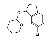 2-[(6-bromo-2,3-dihydro-1H-inden-1-yl)oxy]oxane Structure