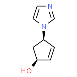 2-Cyclopenten-1-ol,4-(1H-imidazol-1-yl)-,cis-(9CI) structure