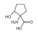 Cyclopentanecarboxylic acid, 1-amino-2-hydroxy-, (1R,2S)- (9CI) Structure