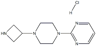 2-(4-(氮杂环丁烷-3-基)哌嗪-1-基)嘧啶盐酸盐结构式