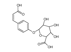 4-(2-Carboxyethenyl)phenyl β-D-Glucopyranosiduronic Acid结构式