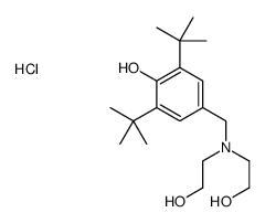 4-[[bis(2-hydroxyethyl)amino]methyl]-2,6-ditert-butylphenol,hydrochloride Structure