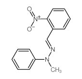 Benzaldehyde, 2-nitro-,2-methyl-2-phenylhydrazone structure