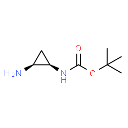 Carbamic acid, [(1R,2S)-2-aminocyclopropyl]-, 1,1-dimethylethyl ester, rel-结构式