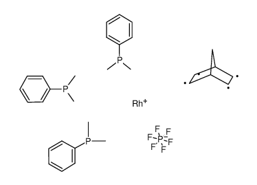 [TRIS(DIMETHYLPHENYLPHOSPHINE)](2,5-NORBORNADIENE)RHODIUM(I) HEXAFLUOROPHOSPHATE Structure