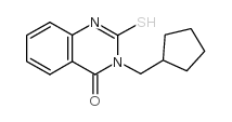 3-(cyclopentylmethyl)-2-sulfanylidene-1H-quinazolin-4-one结构式