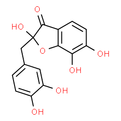 2-[(3,4-Dihydroxyphenyl)methyl]-2,6,7-trihydroxybenzofuran-3(2H)-one Structure