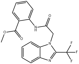 methyl 2-((2-[2-(trifluoromethyl)-1h-1,3-benzimidazol-1-yl]acetyl)amino)benzenecarboxylate picture