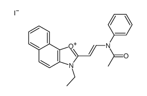 2-[(acetylanilino)vinyl]-3-ethylnaphth[1,2-d]oxazolium iodide structure