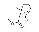 Methyl 2-methyl-3,4-dihydro-2H-pyrrole-2-carboxylate 1-oxide Structure