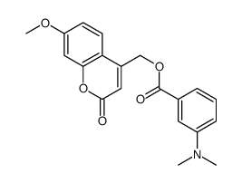 (7-methoxy-2-oxochromen-4-yl)methyl 3-(dimethylamino)benzoate结构式