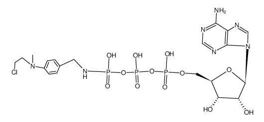 ATP-gamma-4-(N-2-chloroethyl-N-methylamino)benzylamidate结构式