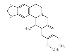 6H-Benzo(g)-1,3-benzodioxolo(5,6-a)quinolizine, 5,8,13,13a-tetrahydro-10,11-dimethoxy-13-methyl-, cis- picture