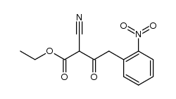 3-Oxo-4-[2-nitro-phenyl]-2-cyan-buttersaeure-ethylester结构式