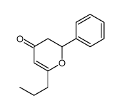 2-phenyl-6-propyl-2,3-dihydropyran-4-one结构式