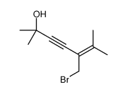 5-(bromomethyl)-2,6-dimethylhept-5-en-3-yn-2-ol Structure