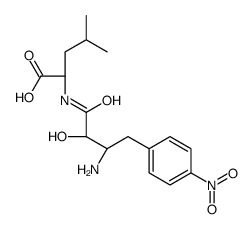 (2S)-2-[[3-amino-2-hydroxy-4-(4-nitrophenyl)butanoyl]amino]-4-methylpentanoic acid Structure