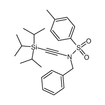 N-benzyl-4-methyl-N-((triisopropylsilyl)ethynyl)benzenesulfonamide Structure