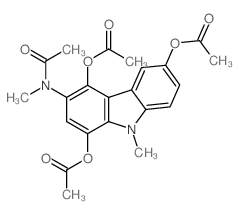 Acetamide,N-methyl-N-[1,4,6-tris(acetyloxy)-9-methyl-9H-carbazol-3-yl]- picture