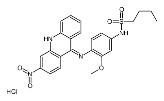 [4-(butylsulfonylamino)-2-methoxyphenyl]-(3-nitroacridin-9-yl)azanium,chloride Structure