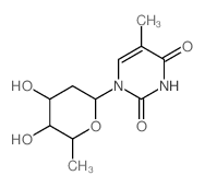 1-(4,5-dihydroxy-6-methyl-oxan-2-yl)-5-methyl-pyrimidine-2,4-dione Structure