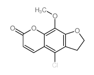 4-Chloro-9-methoxy-2,3-dihydro-7H-furo(3,2-g)chromen-7-one结构式