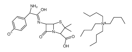 (2S,5R,6R)-6-[[2-amino-2-(4-hydroxyphenyl)acetyl]amino]-3,3-dimethyl-7-oxo-4-thia-1-azabicyclo[3.2.0]heptane-2-carboxylate,tetrabutylazanium结构式