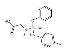 N-methyl-N-(phenoxy(p-tolylamino)phosphoryl)glycine结构式