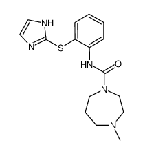 1-<2-(2-imidazolyl)thiophenyliminocarbonyl>-4-methylhomopiperazine结构式