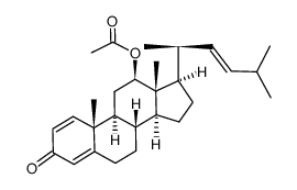 24-Norcholesta-1,4,22,trien-12β-acetoxy-3-one Structure