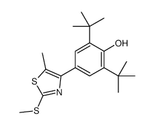 2,6-ditert-butyl-4-(5-methyl-2-methylsulfanyl-1,3-thiazol-4-yl)phenol Structure