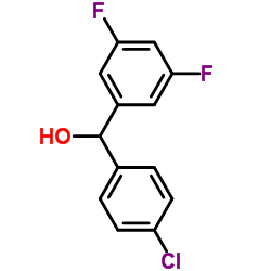 4-CHLORO-3',5'-DIFLUOROBENZHYDROL结构式