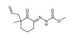 N'-[3-Allyl-3-methyl-2-oxo-cyclohex-(E)-ylidene]-hydrazinecarboxylic acid methyl ester结构式