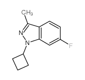 1-CYCLOBUTYL-6-FLUORO-3-METHYL-1H-INDAZOLE structure