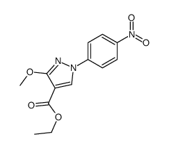 ethyl 3-methoxy-1-(4-nitrophenyl)pyrazole-4-carboxylate结构式