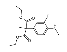 2-(3-Fluoro-4-methylamino-phenyl)-2-methyl-malonic acid diethyl ester Structure