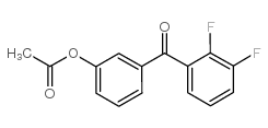 3-ACETOXY-2',3'-DIFLUOROBENZOPHENONE结构式