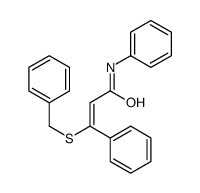 3-benzylsulfanyl-N,3-diphenylprop-2-enamide结构式