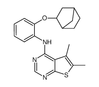 (2-(bicyclo[2.2.1]hept-2-yloxy)phenyl)-(5,6-dimethylthieno[2,3-d]pyrimidin-4-yl)-amine Structure