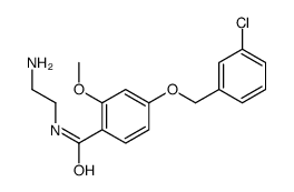 N-(2-aminoethyl)-4-[(3-chlorophenyl)methoxy]-2-methoxybenzamide结构式